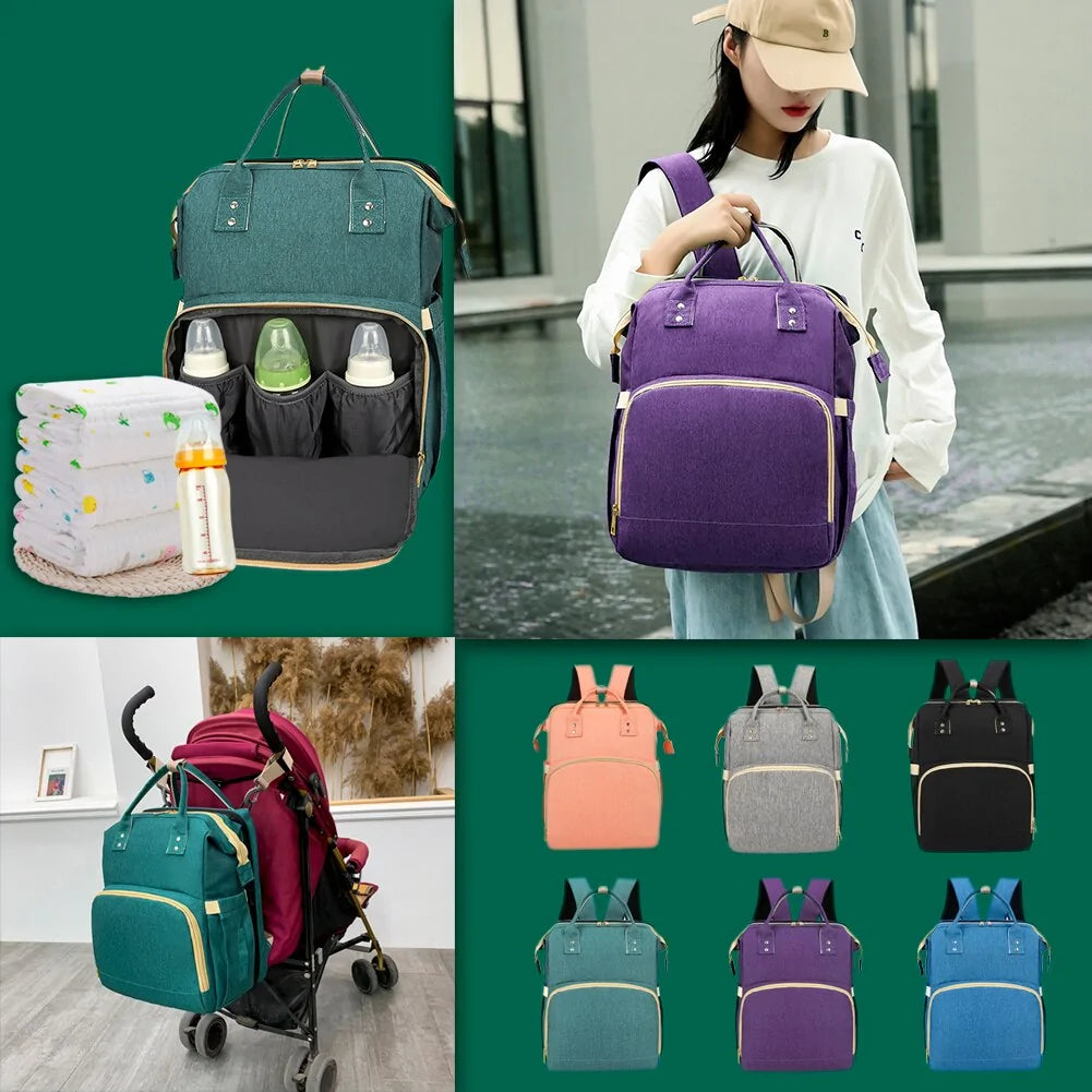 2-in-1 Stroller Backpack and Diaper Bag