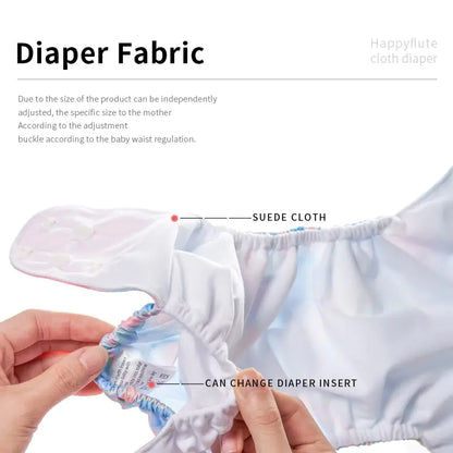 8Pcs Happy Flute New OS Pocket Adjustable Diaper Set